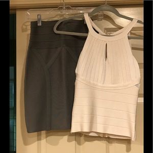 🌹Bebe Bandage skirt Small Top Medium